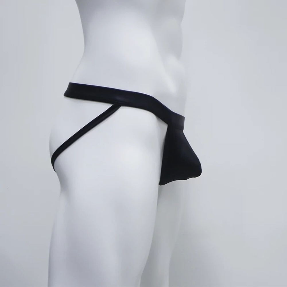 Faux Leather Jock - Black - Picture 9 of 9